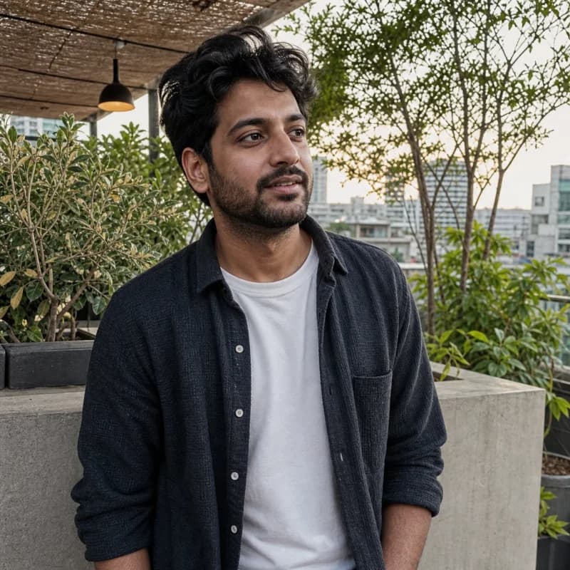 Arjun Nair on a Mumbai terrace